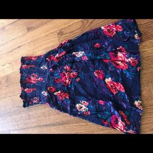 Strapless floral top
